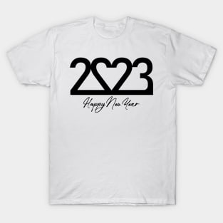 Happy New Year 2023 - Black T-Shirt